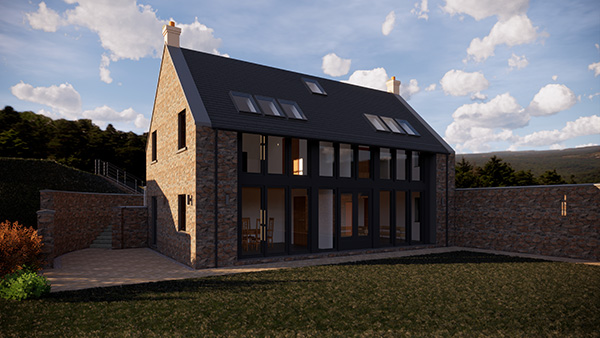 Private dwelling 3D perspective view