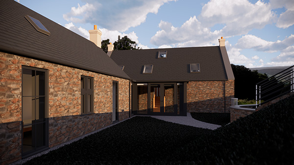 Private dwelling 3D perspective view