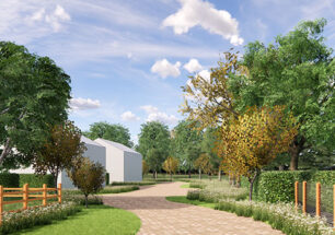 Architectural rendering for Outline Planning Permission Approval